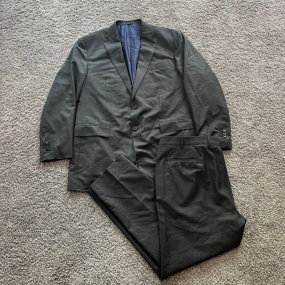 Sid Mashburn Kincaid No. 3 Suit 2 Piece 100% Lana Wool Grey Blue Mens 56 R IT - Picture 1 of 12